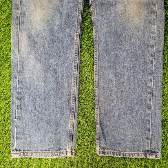 LEVIS 505 Straight Jeans 34x30 Faded Blue - Picture 10 of 16